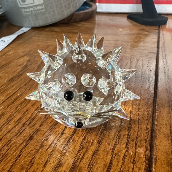 Swarovski Retired Silver Crystal Hedgehog Figure Vintage with box - Picture 7 of 7